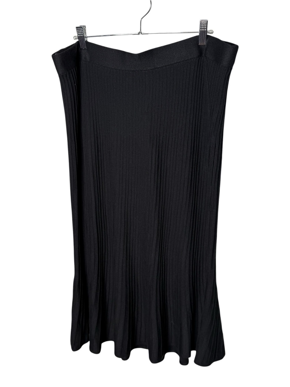 Ninety Clothing Co Black Size 2X Pleated Midi Skirt NWT